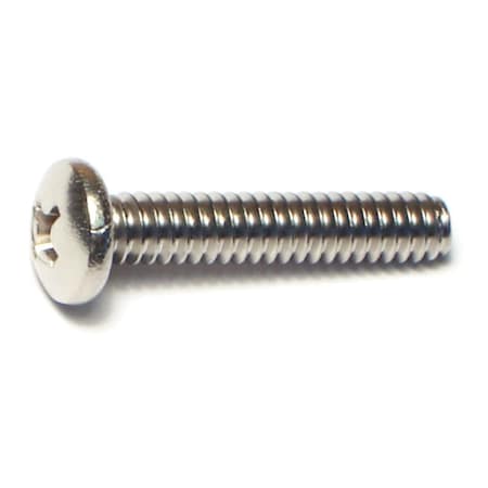 Midwest Fastener #10-24 x 1 in Phillips Pan Machine Screw, Plain 18-8 Stainless Steel, 100 PK 07114